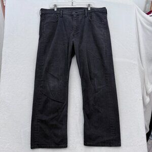 Levis 569 Jeans Mens 38x30 (40x28) Black Loose Fit Straight Leg Stretch